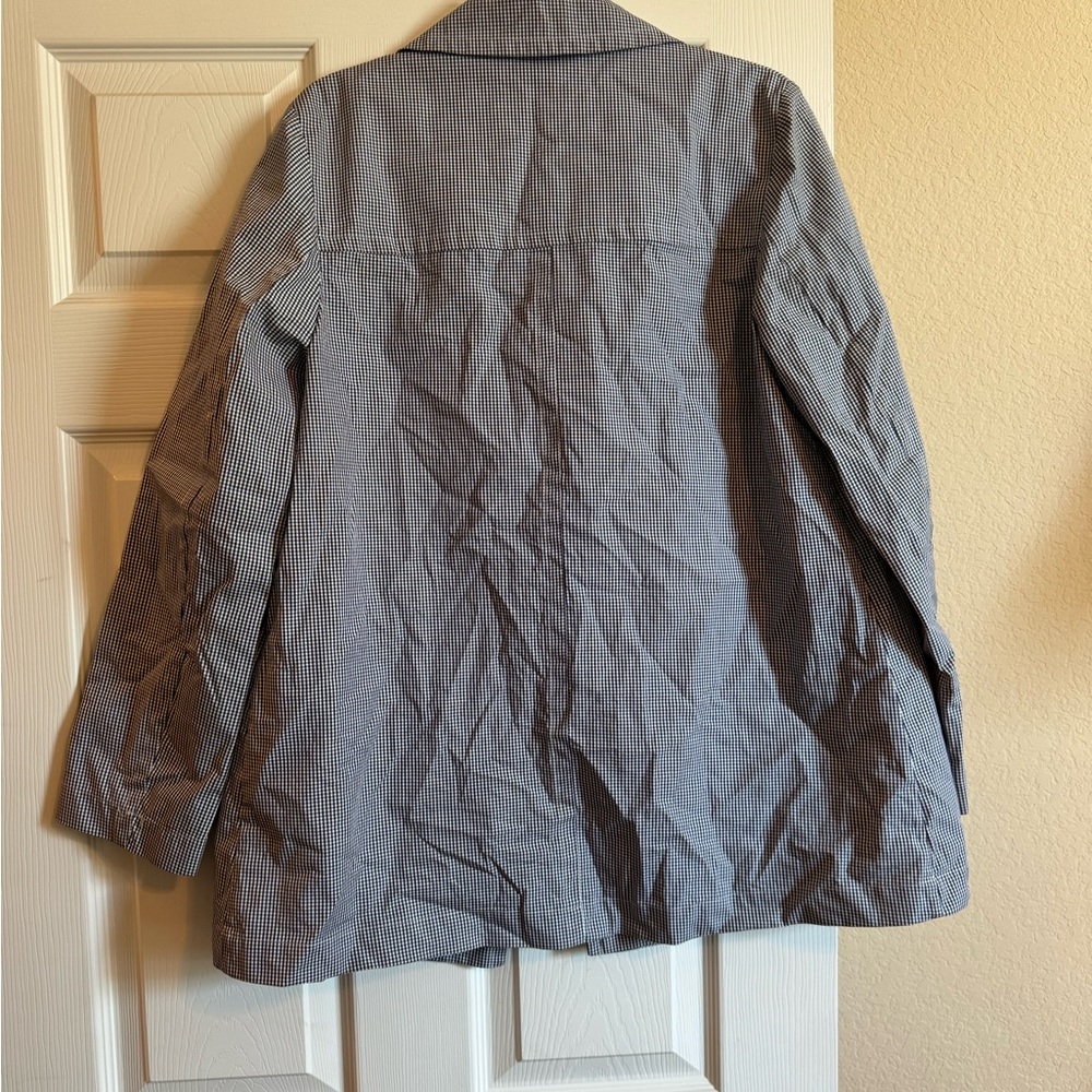 Michael Kors Woman’s Navy and White Checkered Jacket.